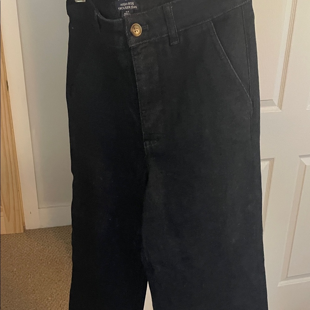 J. Crew Factory High-Rise Dark Blue Trouser Jeans